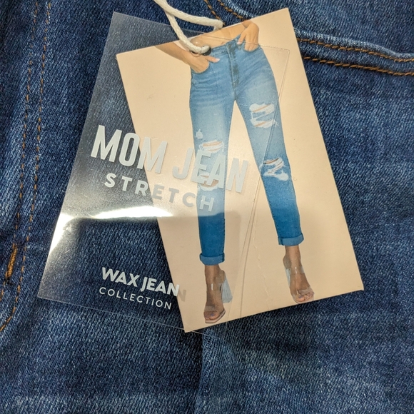 Wax Jean collection Women Mom Stretch blue distressed Jeans Size 7/28 - Picture 5 of 11